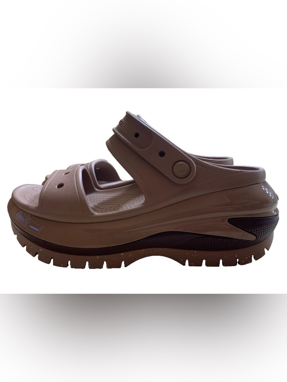 Crocs Adult Mega Crush Platform Sandals - Latte/Light Brown M6/W8